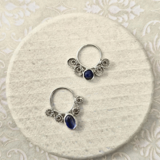 Arracadas de plata con pirita