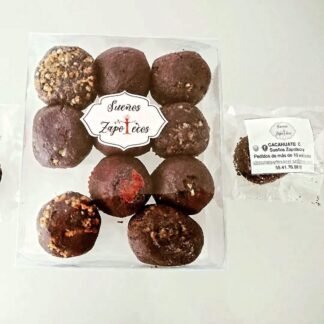 Paquete de trufas de cacao 100% y nuez
