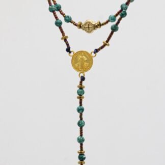 Rosario Artesanal de Piedra Turquesa