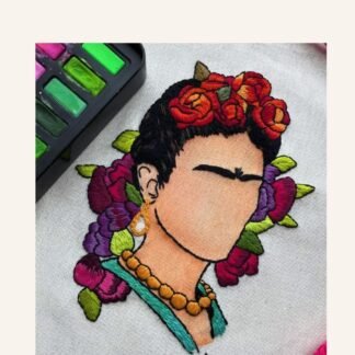 Bordado en hilo y acuarela - La Frida